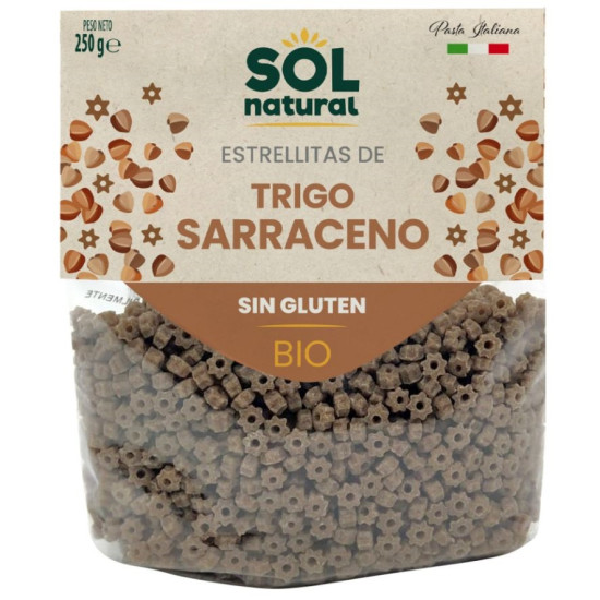 Gluten Free Buckwheat Stars 250gr Sol Natural ECO - Pasta