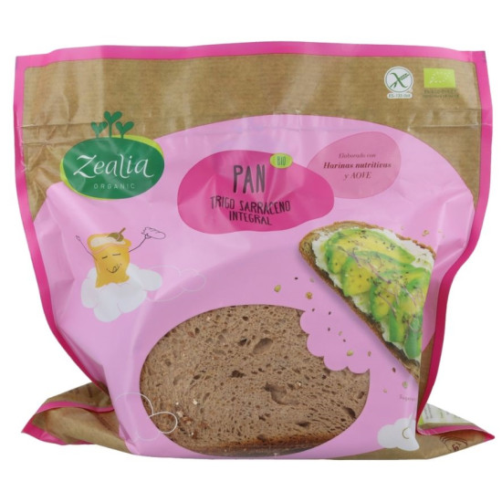Pan Integral trigo Sarraceno Sin Gluten 330gr Zealia ECO - Panadería