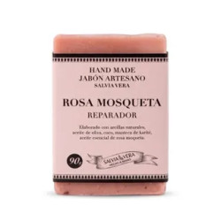 Jabón Rosa Mosqueta Reparador90gr Salviavera