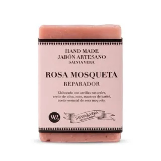 Jabón Rosa Mosqueta Reparador90gr Salviavera