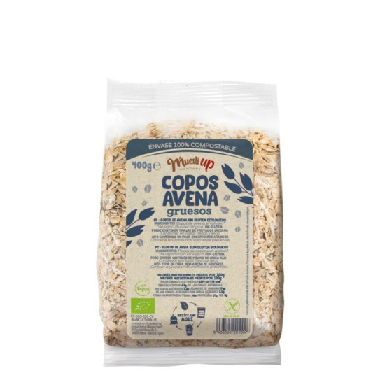 Gluten Free Coarse Oatmeal 400gr Museli Up ECO - Cereals, bars and muesli