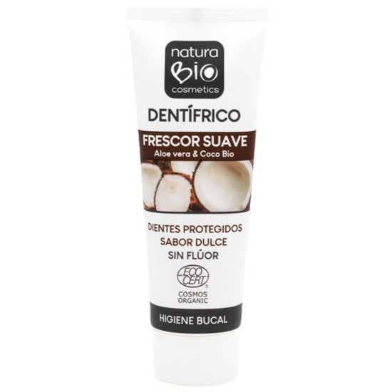 Dentifrícia frescura suave Coco y Àloe vera 75ml NaturaBio ECO - Limpieza bucal