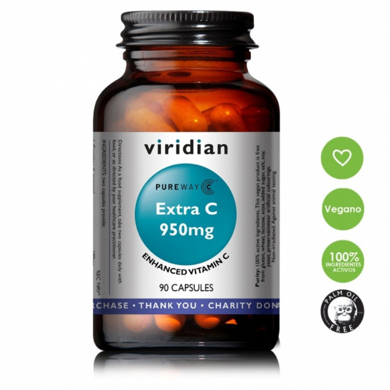 Viridian Extra C 950mg (30) Veg. Caps. - Vitaminas y minerales