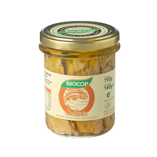 Salmon tenderloin EVOO 195gr Biocop ECO - Canned fish