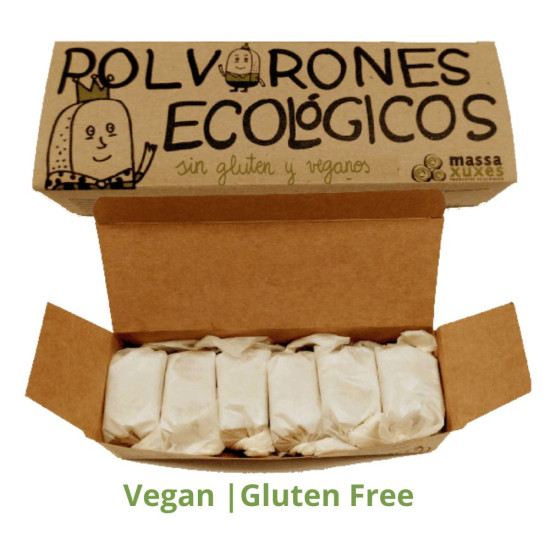 Caja Polvorones Veganos Sin Gluten 6 unt Demasiado Chuches ECO