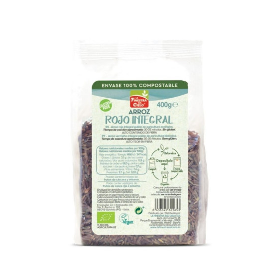 Arròs Integral Vermell Selvàtic 400gr La Finestra Sul Cielo - Arròs