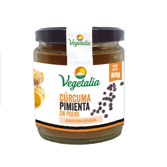 Turmeric with black pepper powder 80gr Vegetalia ECO - Spices