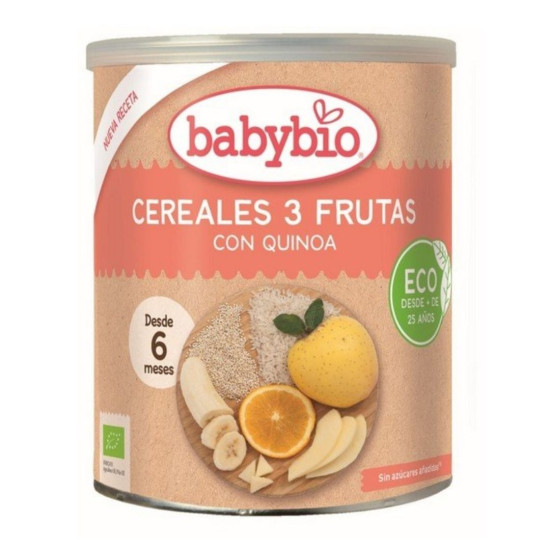Cereals 3 fruites amb quinoa(Desde 6 mesos) 220gr Babybio ECO - Infantil