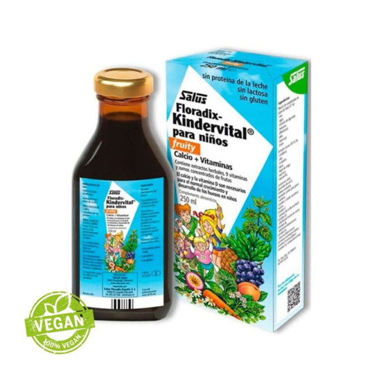 KinderVital Floradix Fruity (para niños y vegano) 250ml Salus - Vitaminas y minerales