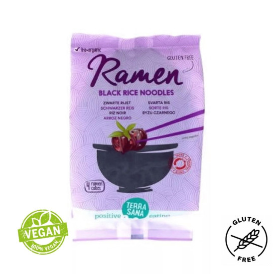 Ramen de Arroz Negro Sin Gluten y Vegano 280gr Terrasana ECO - Pasta
