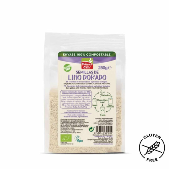 Graines de Lin Dorado 250gr Sans Gluten La Finestra Sul Cielo ECO - Graines