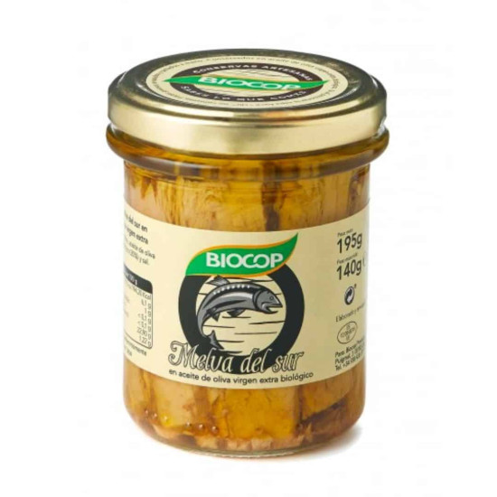 Melva con aceite de aceituna virgen extra 195 gr Biocop ECO - Pescado en conserva