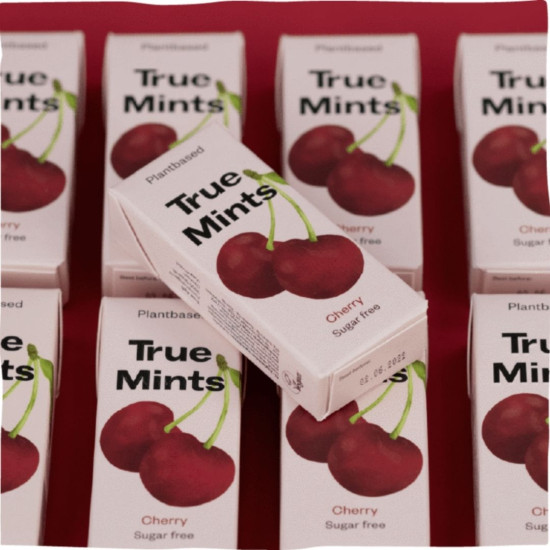 Caramelos sin plástico Cereza 13gr True Mint ECO - Azúcares y Edulcorantes