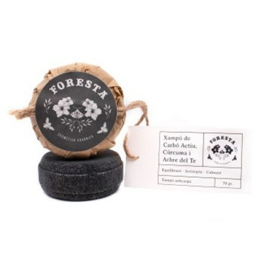 Champú sólido anticaspa – carbón activo, cúrcuma y árbol del té (60gr) For - Cuidado Personal