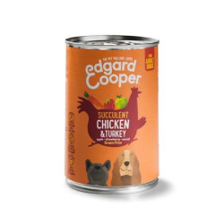Chicken and Turkey Tin for Dogs 400g Edgar Cooper