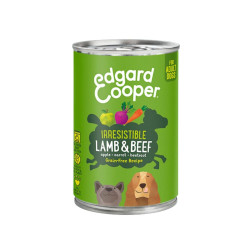 Boîte d'agneau et de bœuf pour chiens 400g Edgar Cooper