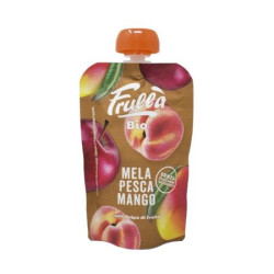 Pouch Pure de manzana, melocotón y mango 100gr Frullà ECO
