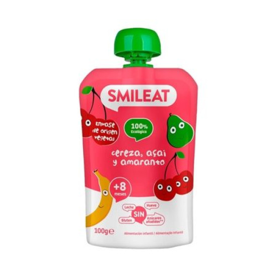 Pure cherry, açai and amaranth pouch (8months) 100gr Smileat ECO - Child’s