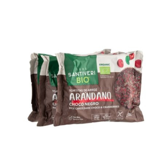 Tostadas Arroz Xoco Myrtilles 3pack 35gr Santiveri ECO - Boulangerie
