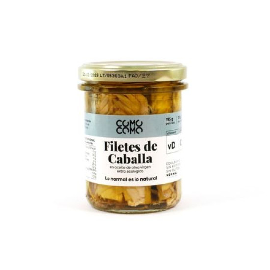 Mackerel fillets in extra virgin olive oil 195 g ComoComo ECO - Canned fish