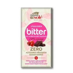 Chocolate bitter 72% con estevia y avellanas 100gr Solé