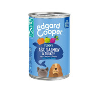 Boîte de saumon et de dinde pour chiens ASC 400 g Edgar Cooper