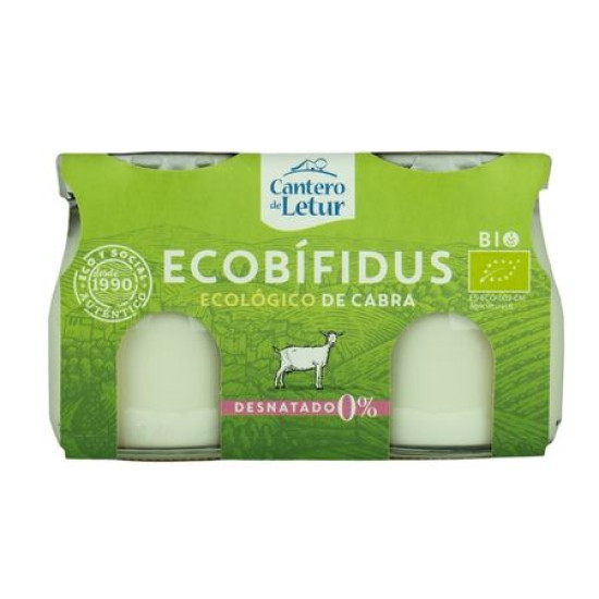Chèvre ecobifidus 2x125gr écrémé 0% CanterodeLetur ECO - Yogurt