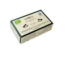 Mejillones escabeche 120gr lata Lorea ECO