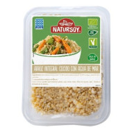 Arroz integral cocinado con agua mar 400g Natursoy ECO