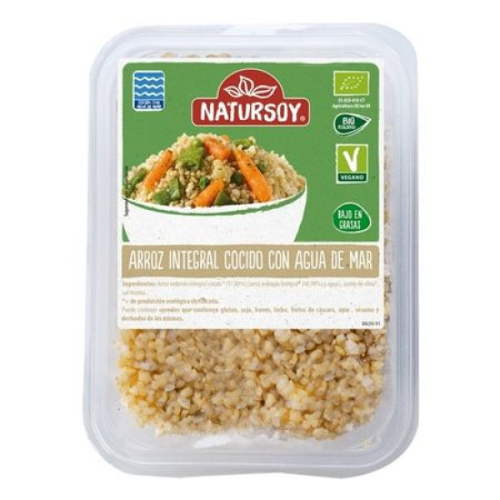 Arroz integral cocinado con agua mar 400g Natursoy ECO