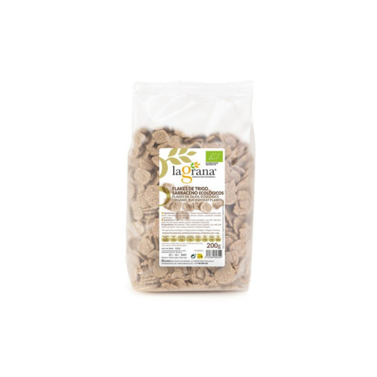 Corn Flakes Wheat Buckwheat 200gr La Grana ECO - Cereals, bars and muesli