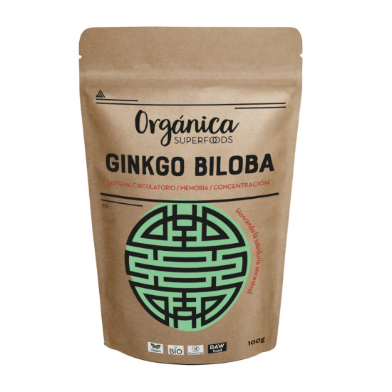 Ginkgo Bioloba 100gr Orgánica Superfoods ECO - Sistema circulatorio