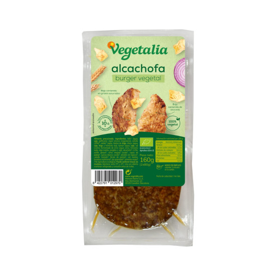 Vegeburger Alcachofa 2x80gr Vegetalia ECO - Proteina Vegetal