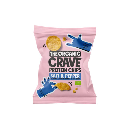 Chips Proteiques Salt & Pepper 75g The Organic Crave ECO - Galletas