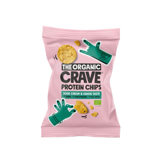 Chips Proteicas Sour Cream & Cebolla 75g The Organic Crave ECO - Galletas