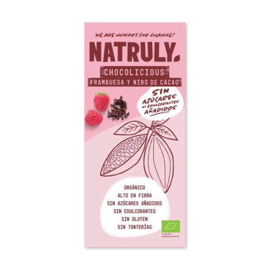 Xocolate negre amb gerds i nibs de cacao 85gr sense sucres afegits Natruly ECO - Xocolata i Caramels