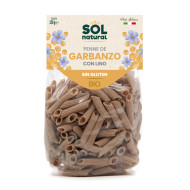 Chickpea and Flax Penne 250gr Sol Natural ECO