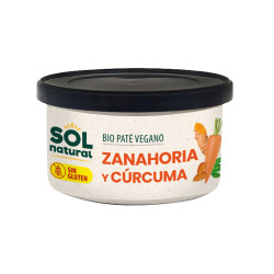 Pâté végétalien de carottes et de curcuma 125 g Sol Natural ECO