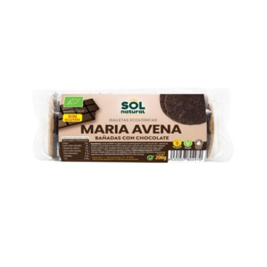 Biscuits au sarrasin Marías enrobés de chocolat bio 245 g Sol Natural - Biscuits