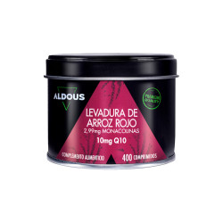 Llevat d'Arròs Vermell amb Coenzim Q10 Aldous 400 Comp Aldous