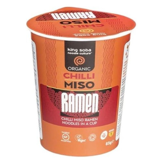 Sopa Ramen de Miso y Chilli King Soba 85g ECO - Pasta