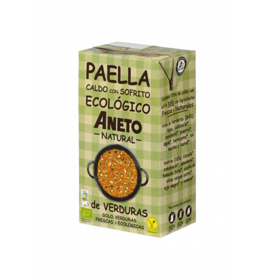 Caldo de Sofrito de Verduras por Paella 1L Aneto ECO - Caldos y Cremas