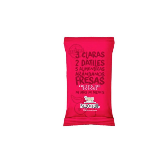 Barrita Energética Frutos del Bosque 55g Paleobull - Cereales barritas y muesli