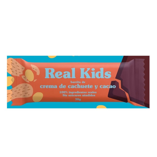 Barre aux cacahuètes et au cacao 30 g Real Kids ECO - Céréales barres et muesli