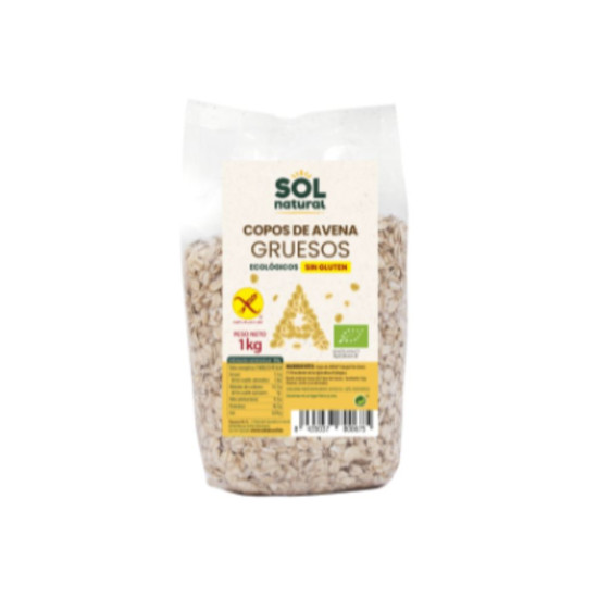 Copos Avena Gruesos Sin Gluten 1kg Sol Natural ECO - Cereales barritas y muesli