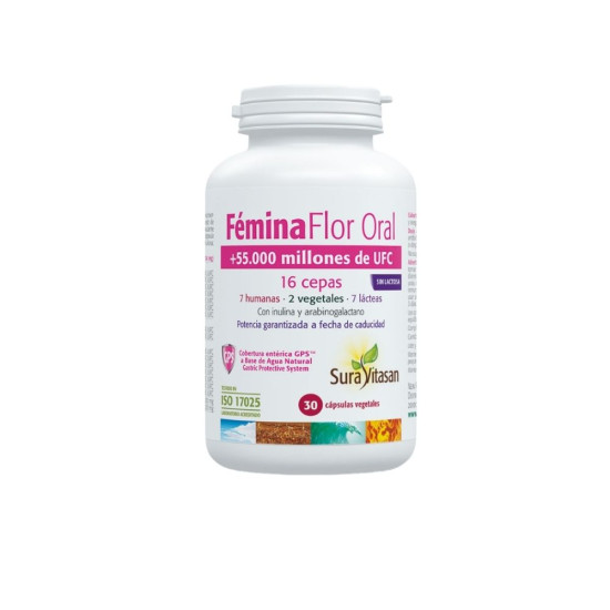 Fémina Flor Oral 30cap SuraVitasan - Enzimas digestivas y probióticas