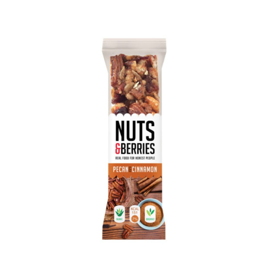 Barreta Nous i Canyella 40gr Nuts&Berries Eco - Cereals barretes i musli