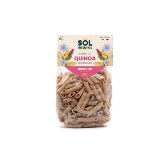 Penne au quinoa et au lin 250 g Sol Natural ECO - Pâtes
