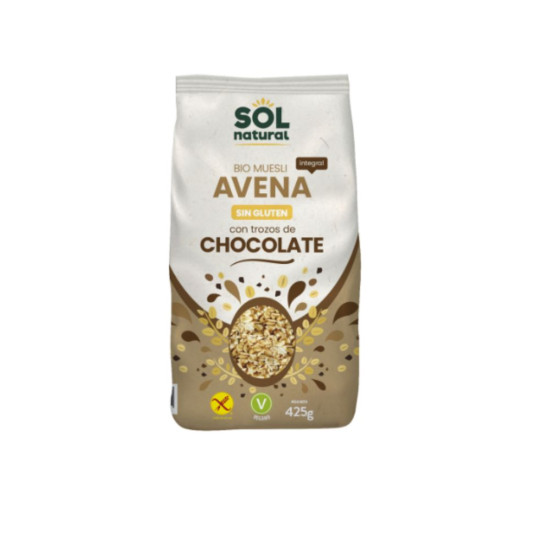 Muesli Civada i Xocolata Sense Gluten 425g Sol Natural - Cereals barretes i musli