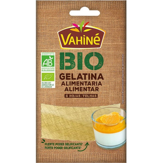 Gelatin 6 sheets 10gr Vahiné ECO